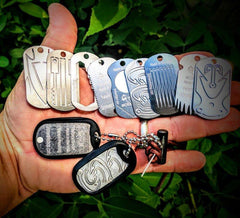 Grim Survival Dog Tag Mini Dog Tag Necklace Kit and Mini Survival Kit