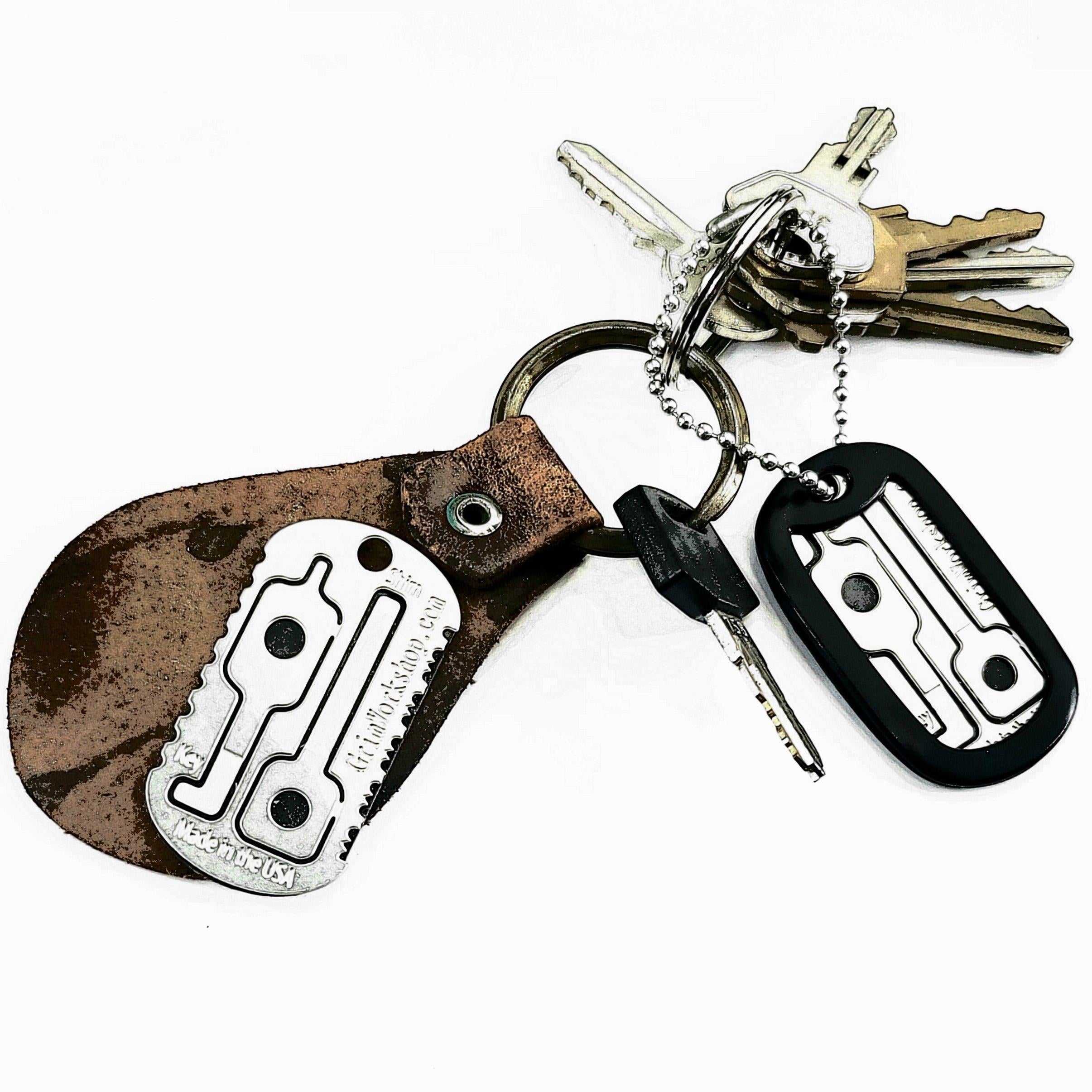 Emergency esacpe and evasion tools on a tactical necklace escape kit. 