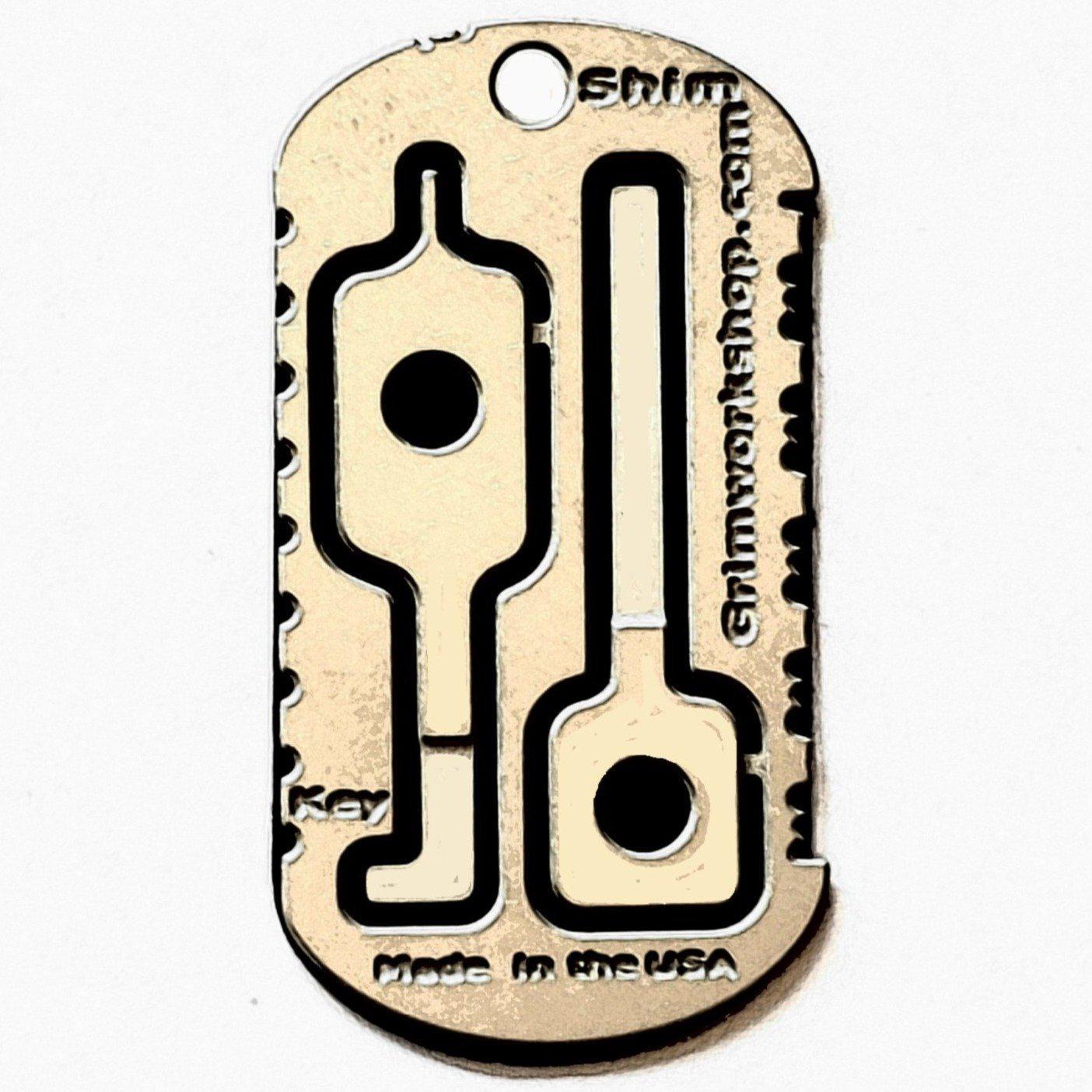 Emergency esacpe and evasion tools on a tactical necklace escape kit. 