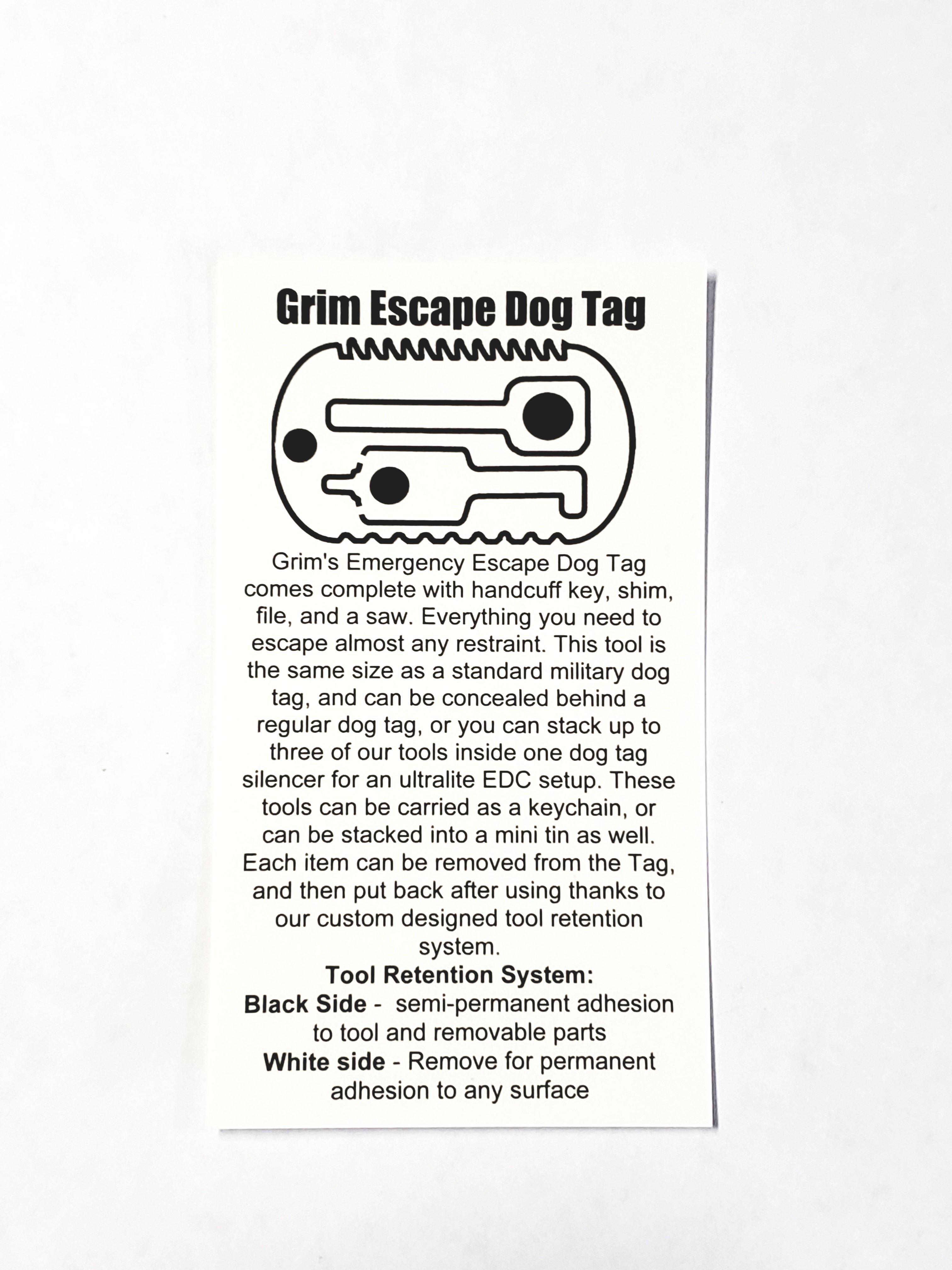 Emergency Escape and Evasion Dog Tag Survival Necklace-Grimworkshop-bugoutbag-bushcraft-edc-gear-edctool-everydaycarry-survivalcard-survivalkit-wilderness-prepping-toolkit