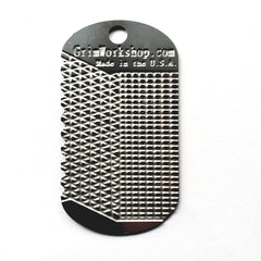 File Dog Tag Necklace Tool-Grimworkshop-bugoutbag-bushcraft-edc-gear-edctool-everydaycarry-survivalcard-survivalkit-wilderness-prepping-toolkit