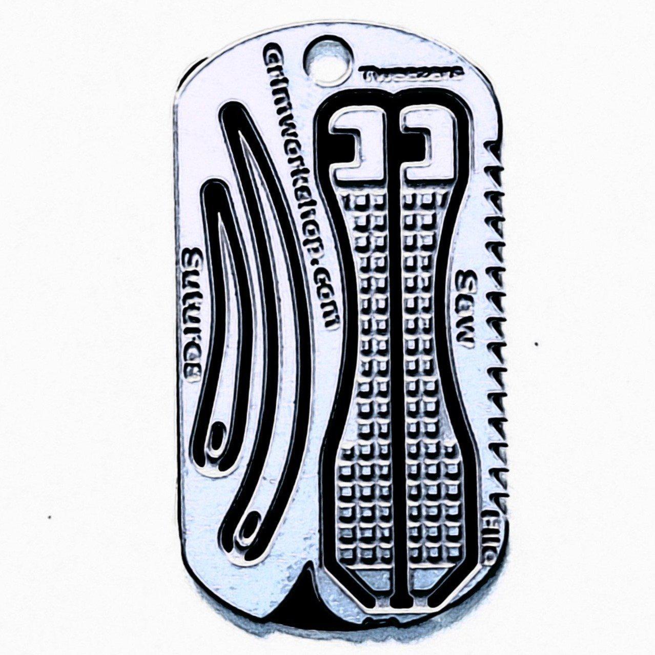 First Aid Dog Tag Survival Necklace-Grimworkshop-bugoutbag-bushcraft-edc-gear-edctool-everydaycarry-survivalcard-survivalkit-wilderness-prepping-toolkit