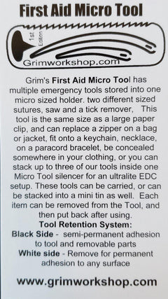First Aid Micro Tool-Grimworkshop-bugoutbag-bushcraft-edc-gear-edctool-everydaycarry-survivalcard-survivalkit-wilderness-prepping-toolkit