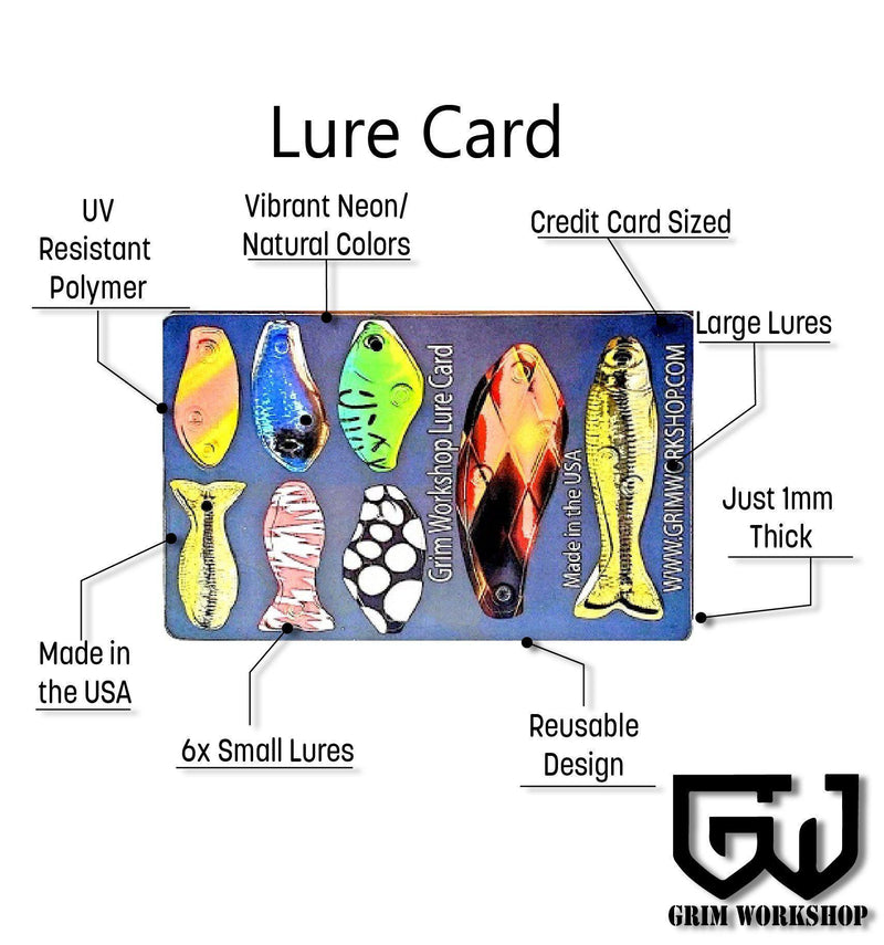 Fishing Credit Card Lure Set with ultralight lures for a compact kit