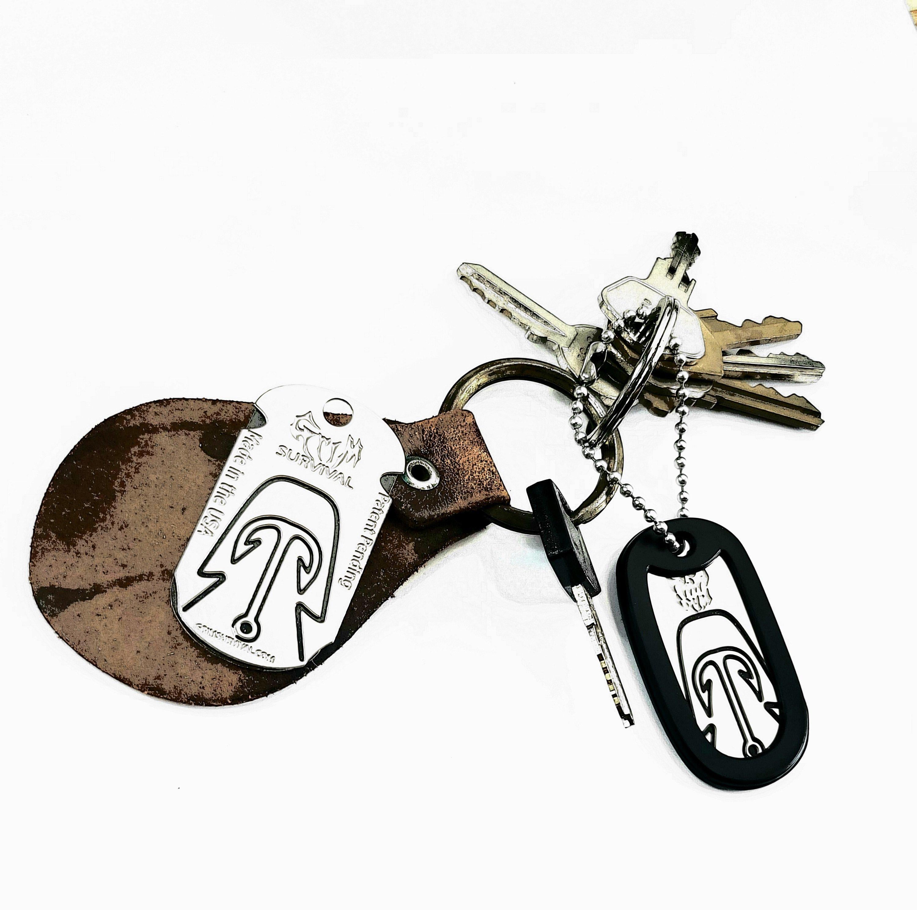 frog gigging spear dog tag and fish spear