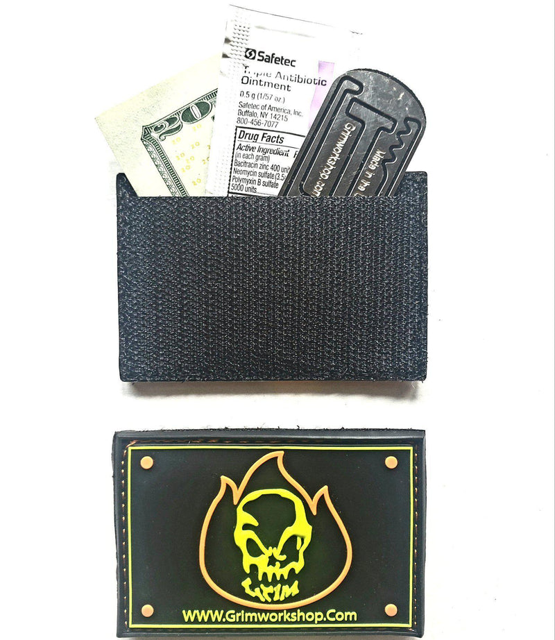 Grim fire starter Morale Patch with Hidden Pocket-Grimworkshop-bugoutbag-bushcraft-edc-gear-edctool-everydaycarry-survivalcard-survivalkit-wilderness-prepping-toolkit