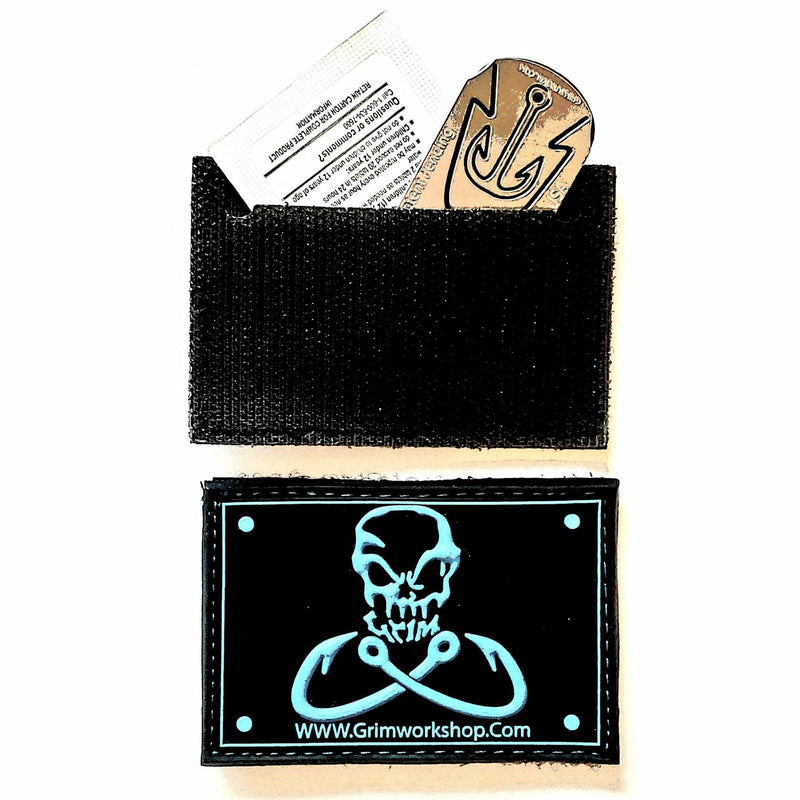 Grim Fishing Morale Patch with Hidden Pocket-Grimworkshop-bugoutbag-bushcraft-edc-gear-edctool-everydaycarry-survivalcard-survivalkit-wilderness-prepping-toolkit