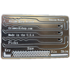 Grim Key Lock Picking and Escape Card-Grimworkshop-bugoutbag-bushcraft-edc-gear-edctool-everydaycarry-survivalcard-survivalkit-wilderness-prepping-toolkit