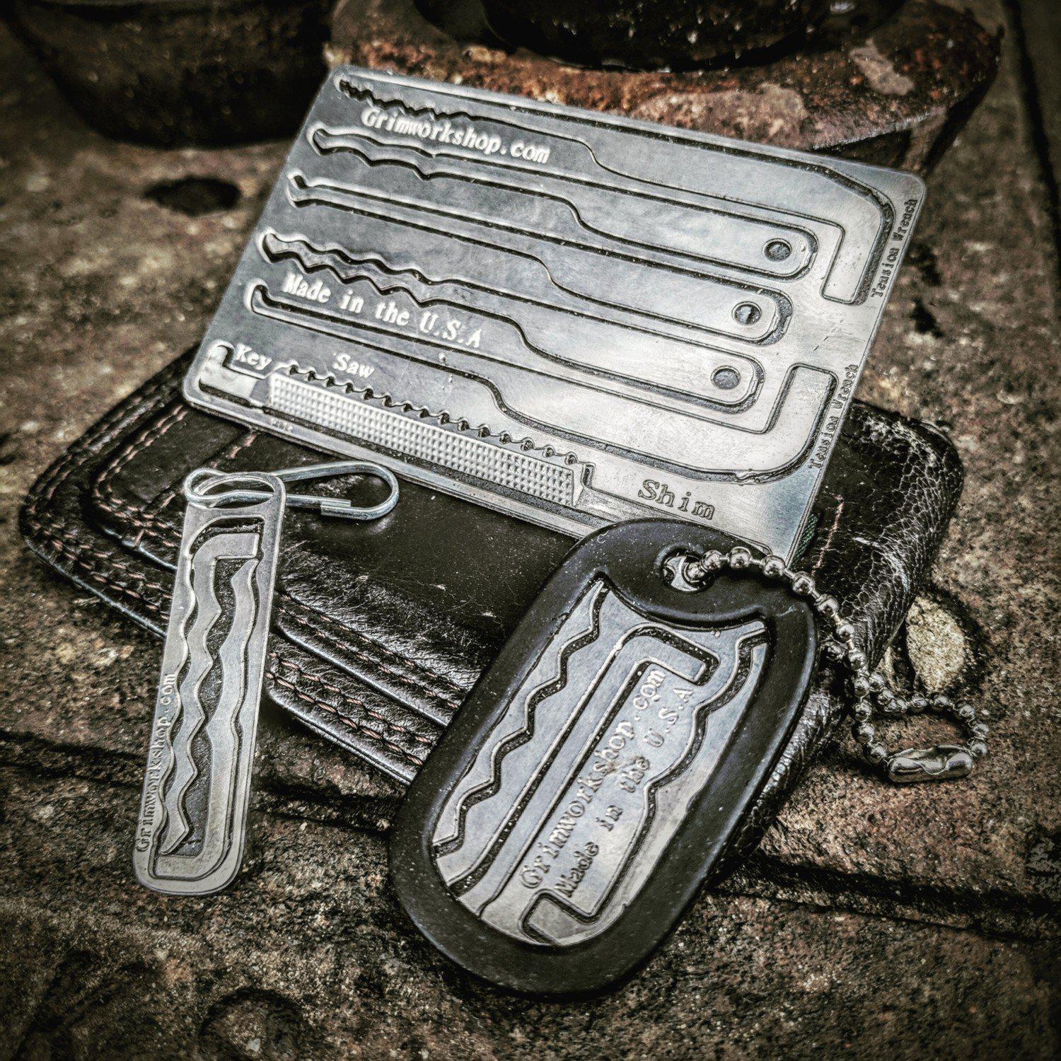 The tactical lock pick set that makes the dog tag lock pick necklace is full of covert lock picks that can easily be hidden