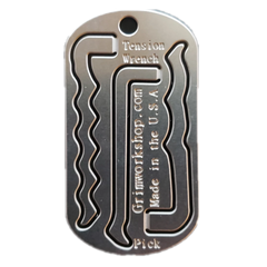 The tactical lock pick set that makes the dog tag lock pick necklace is full of covert lock picks that can easily be hidden