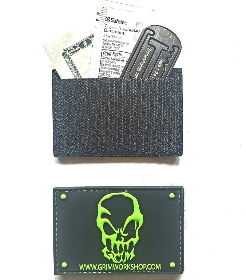 Grim Morale Patch with Hidden Pocket-Grimworkshop-bugoutbag-bushcraft-edc-gear-edctool-everydaycarry-survivalcard-survivalkit-wilderness-prepping-toolkit
