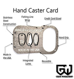 Hand Caster Fishing Card 2 finger version-Grimworkshop-bugoutbag-bushcraft-edc-gear-edctool-everydaycarry-survivalcard-survivalkit-wilderness-prepping-toolkit