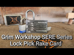 Credit Card Lockpick Kit - The Lock Pick Hook Card pocket lock pick set. This stainless steel lock pick set on a lock pick card