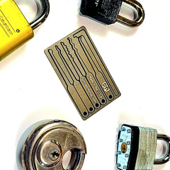 Lock Pick Card Wallet Lock Pick Set | Wallet lock picking set with a credit card lock pick set