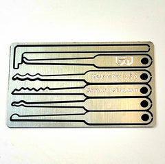 Lock Pick Card Wallet Lock Pick Set | Wallet lock picking set with a credit card lock pick set