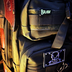 Grim Workshop hunting patches and hidden pocket patch backpack patch velcro