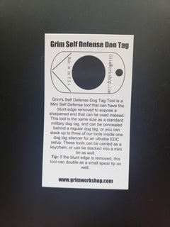 Self Defense Dog Tag-Grimworkshop-bugoutbag-bushcraft-edc-gear-edctool-everydaycarry-survivalcard-survivalkit-wilderness-prepping-toolkit