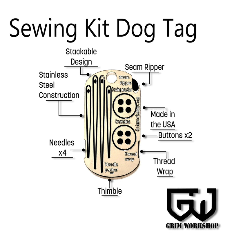 sewing necklace the edc sewing kit. An edc repair kit for survival and more.