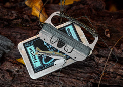 Pocket Survival Fishing Kit and Card Caster Handline Fishing Reel