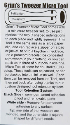 Tweezer Micro Tool Flat Tip-Grimworkshop-bugoutbag-bushcraft-edc-gear-edctool-everydaycarry-survivalcard-survivalkit-wilderness-prepping-toolkit