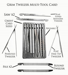 Tweezer Set First Aid Card tweezer tool