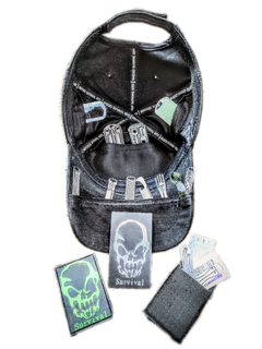 Wazoo Cache Cap 6 Hidden Pocket Hat with pocket, edc hats with pockets and camping hat